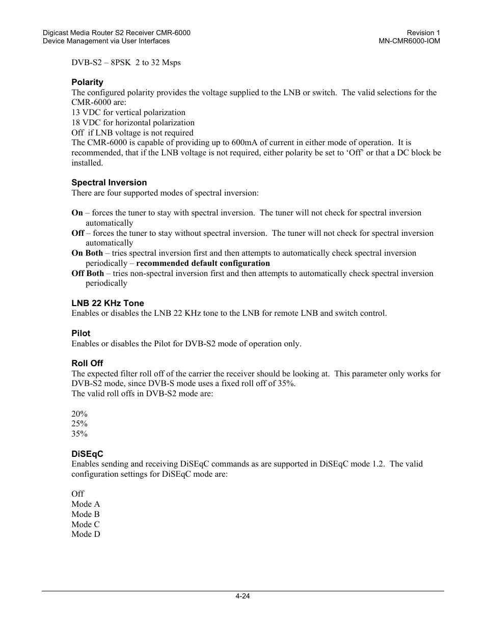 Comtech EF Data CMR-6000 Manual User Manual | Page 54 / 138