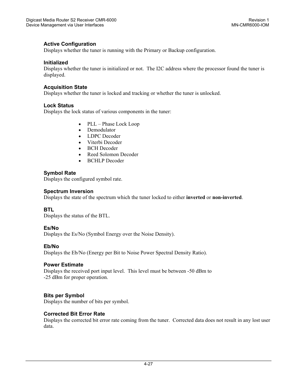 Comtech EF Data CMR-6000 Manual User Manual | Page 57 / 138