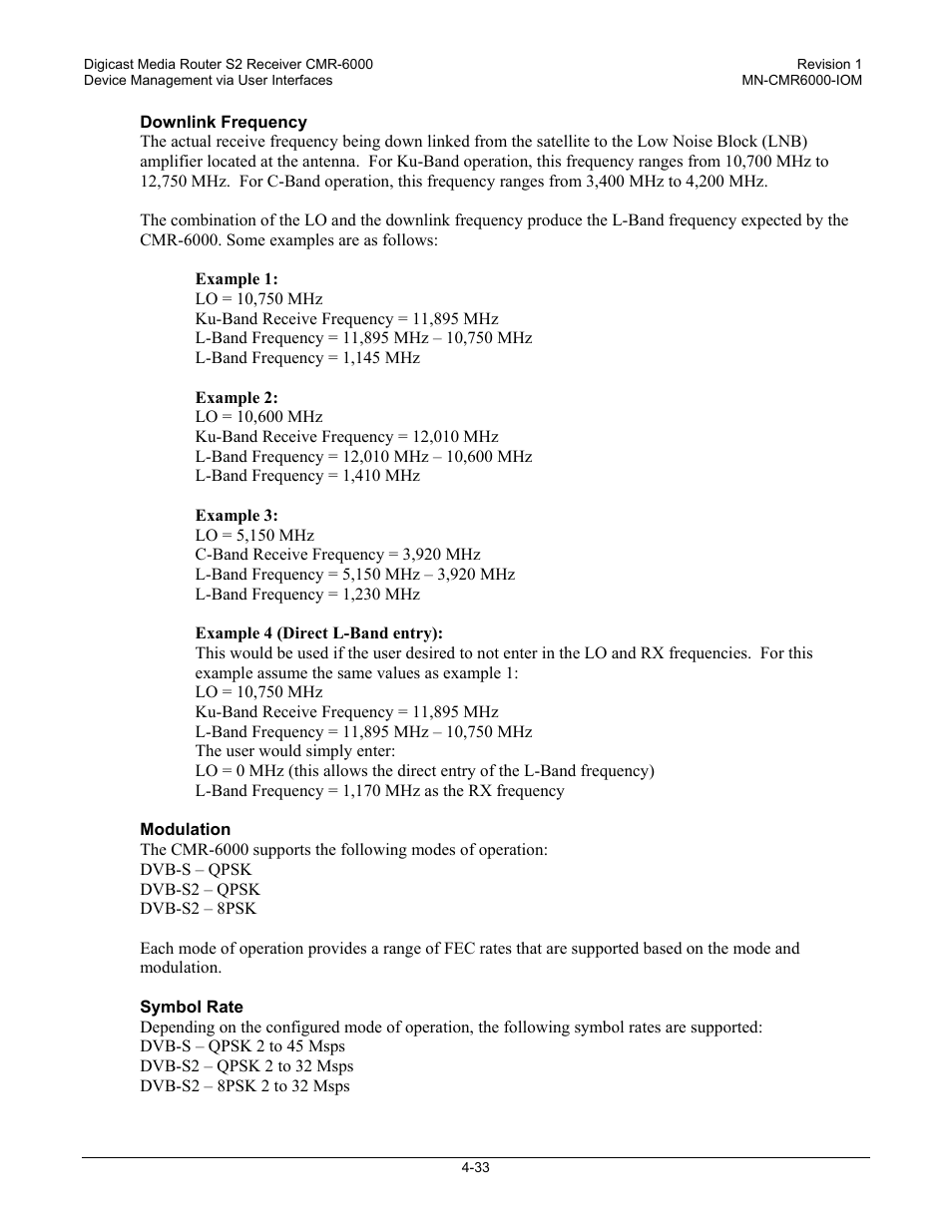 Comtech EF Data CMR-6000 Manual User Manual | Page 63 / 138