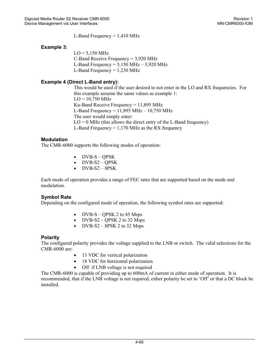 Comtech EF Data CMR-6000 Manual User Manual | Page 95 / 138