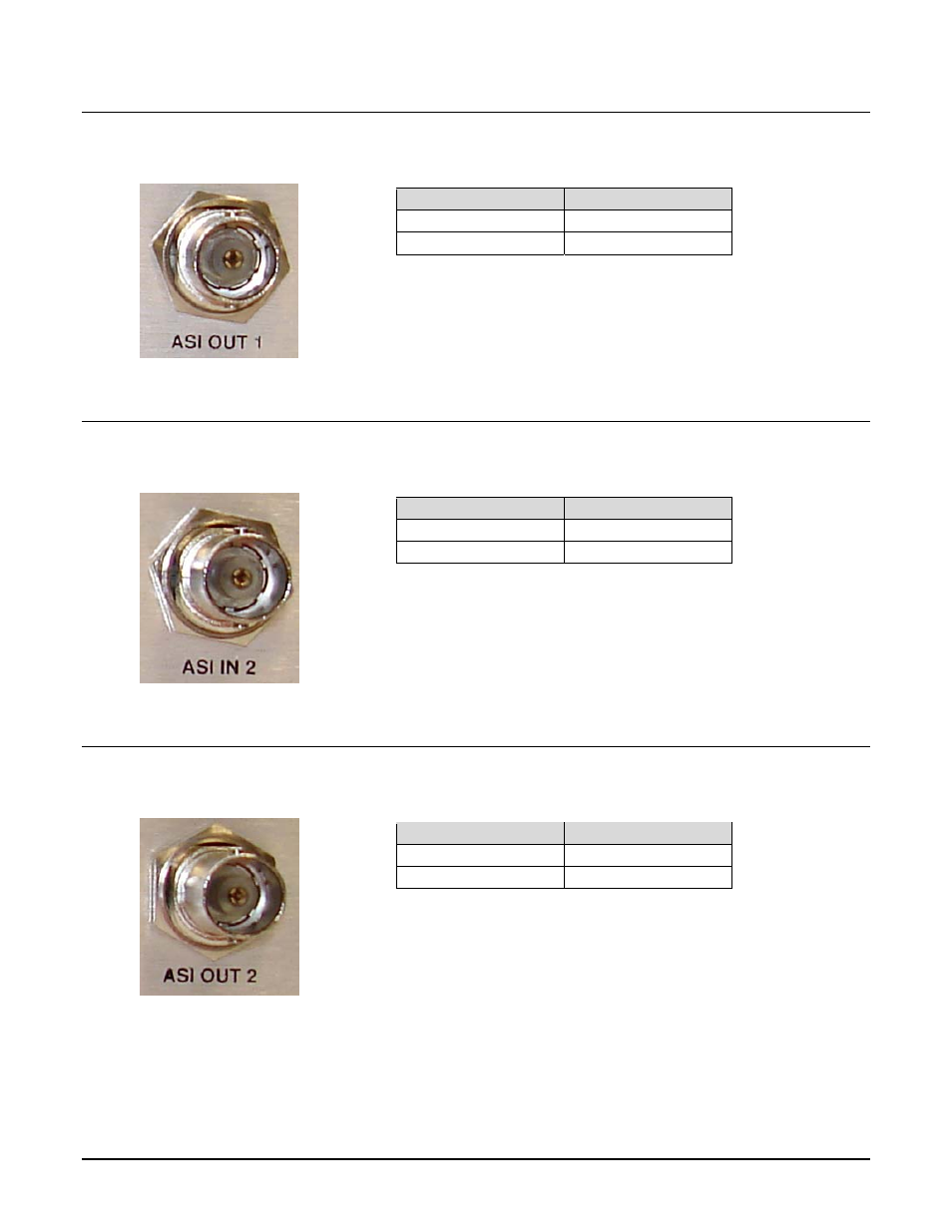 7 asi out 1, 8 asi in 2 (future), 9 asi out 2 | Asi out 1 -4, Asi in 2 ( future ) -4, Asi out 2 -4, 8 asi in 2 ( future ) | Comtech EF Data CMR-8500 Manual User Manual | Page 30 / 98