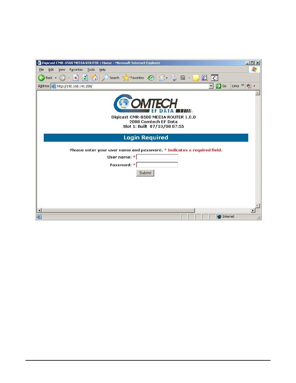 Comtech EF Data CMR-8500 Manual User Manual | Page 40 / 98