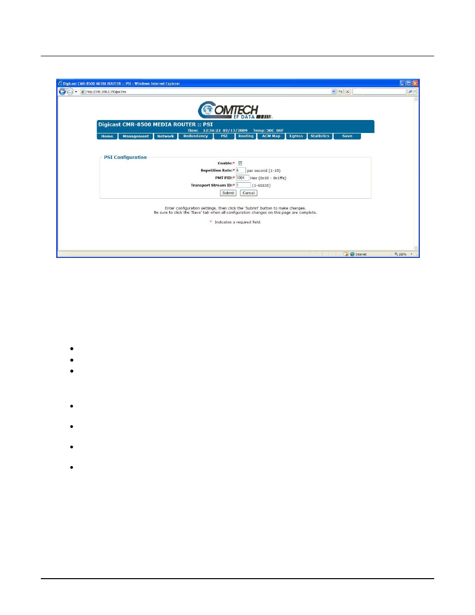 4 psi (program specific information) | Comtech EF Data CMR-8500 Manual User Manual | Page 54 / 98