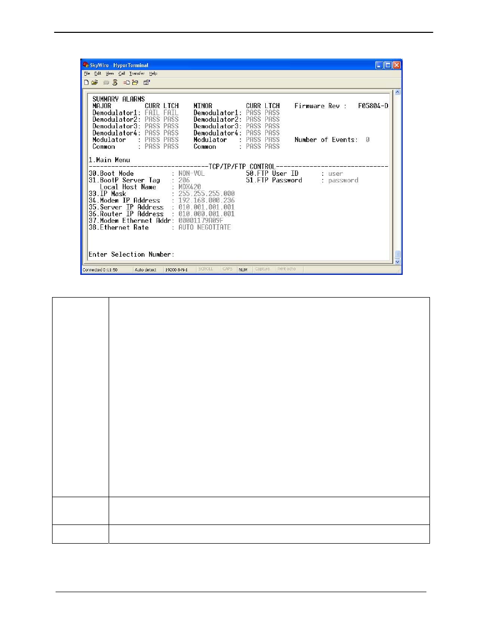 8 tcp/ip/ftp controls | Comtech EF Data MDX420 SkyWire Manual User Manual | Page 50 / 122