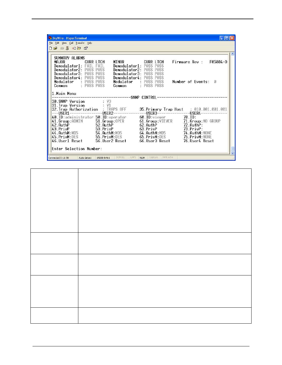 10 snmp v3 controls | Comtech EF Data MDX420 SkyWire Manual User Manual | Page 53 / 122