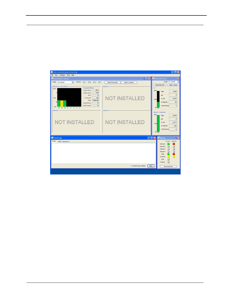 6 main screen / home screen, 1 demodulator status screen | Comtech EF Data MDX420 SkyWire Manual User Manual | Page 88 / 122