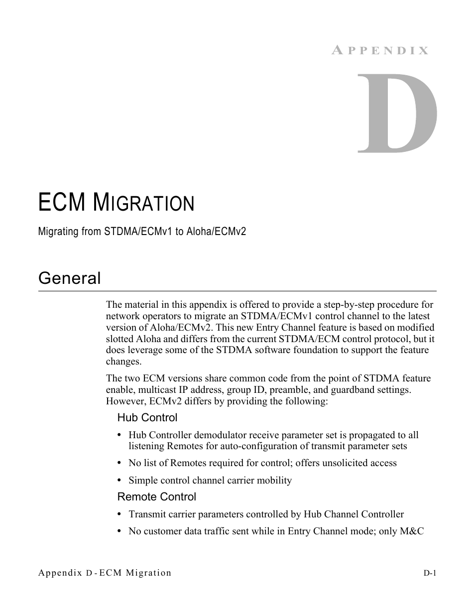 Ecm migration, General, Ecm m | Igration | Comtech EF Data CDM-570/570L Vipersat User Manual | Page 171 / 192