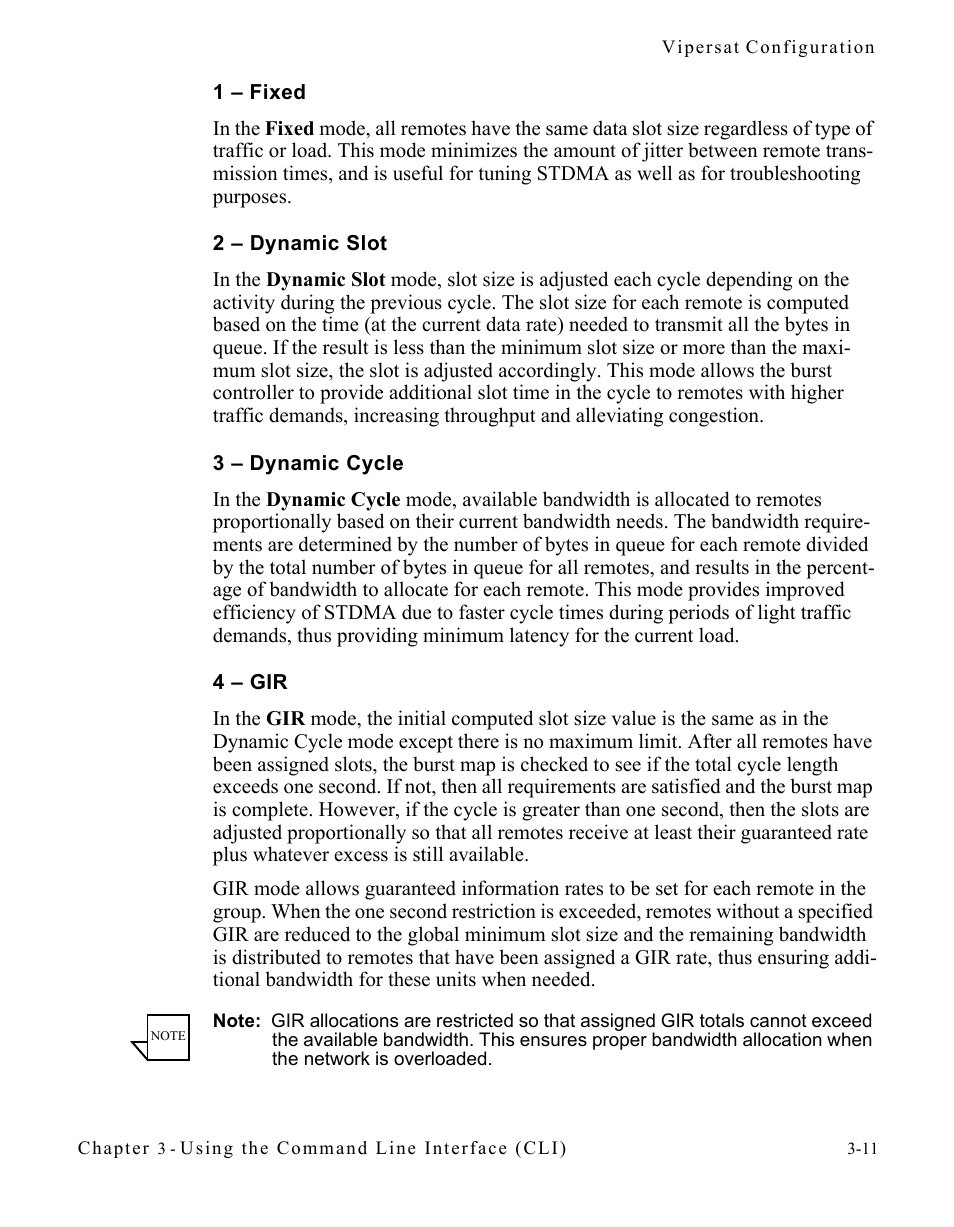 1 – fixed, 2 – dynamic slot, 3 – dynamic cycle | 4 – gir | Comtech EF Data CDM-570/570L Vipersat User Manual | Page 47 / 192