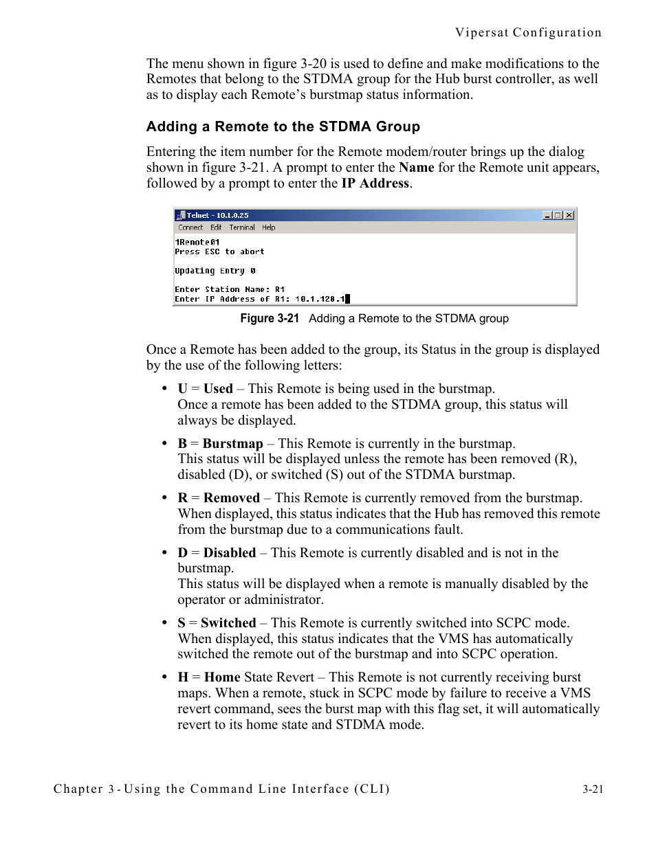 Adding a remote to the stdma group, Figure 3-21 adding a remote to the stdma group | Comtech EF Data CDM-570/570L Vipersat User Manual | Page 57 / 192