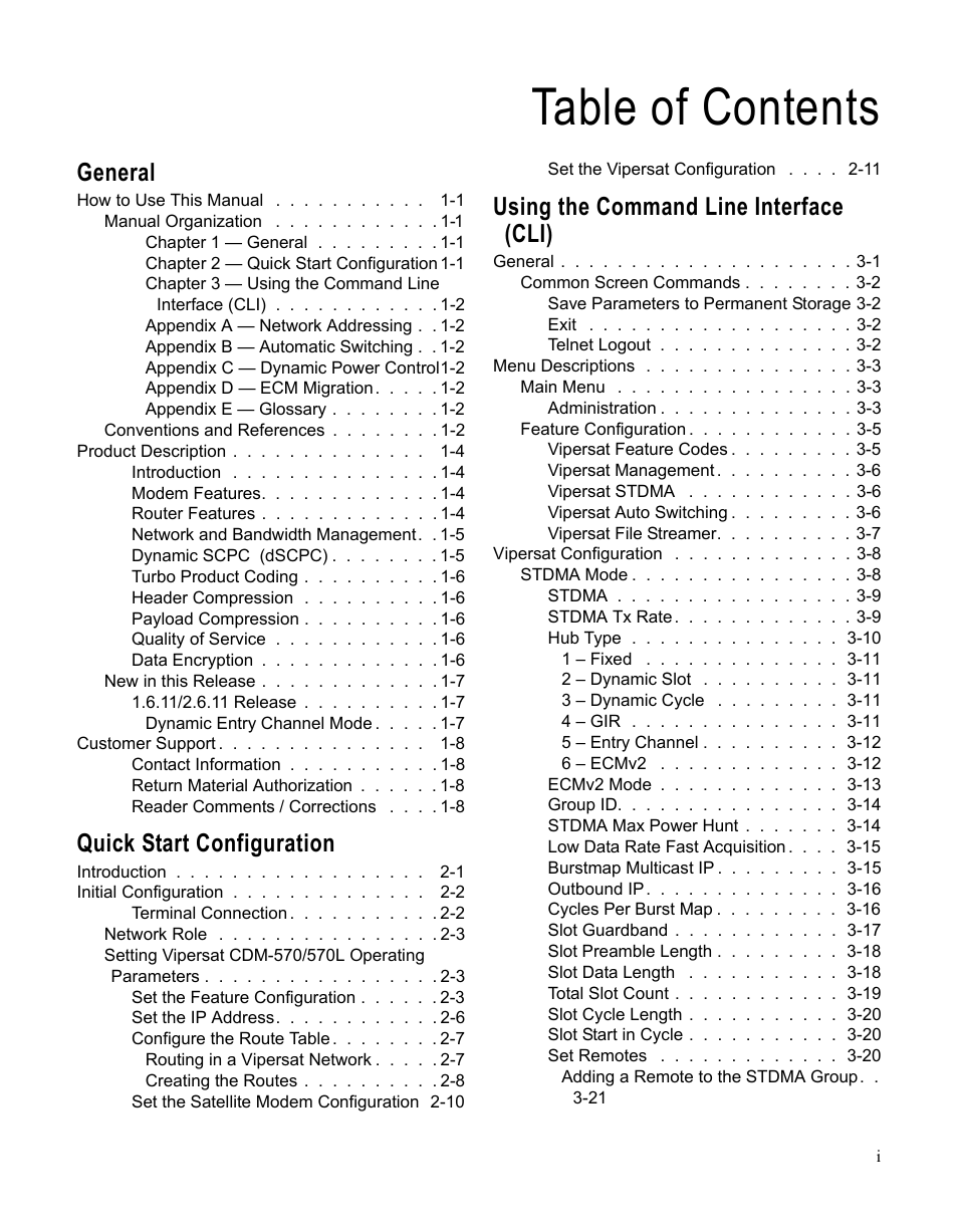 Comtech EF Data CDM-570/570L Vipersat User Manual | Page 7 / 192