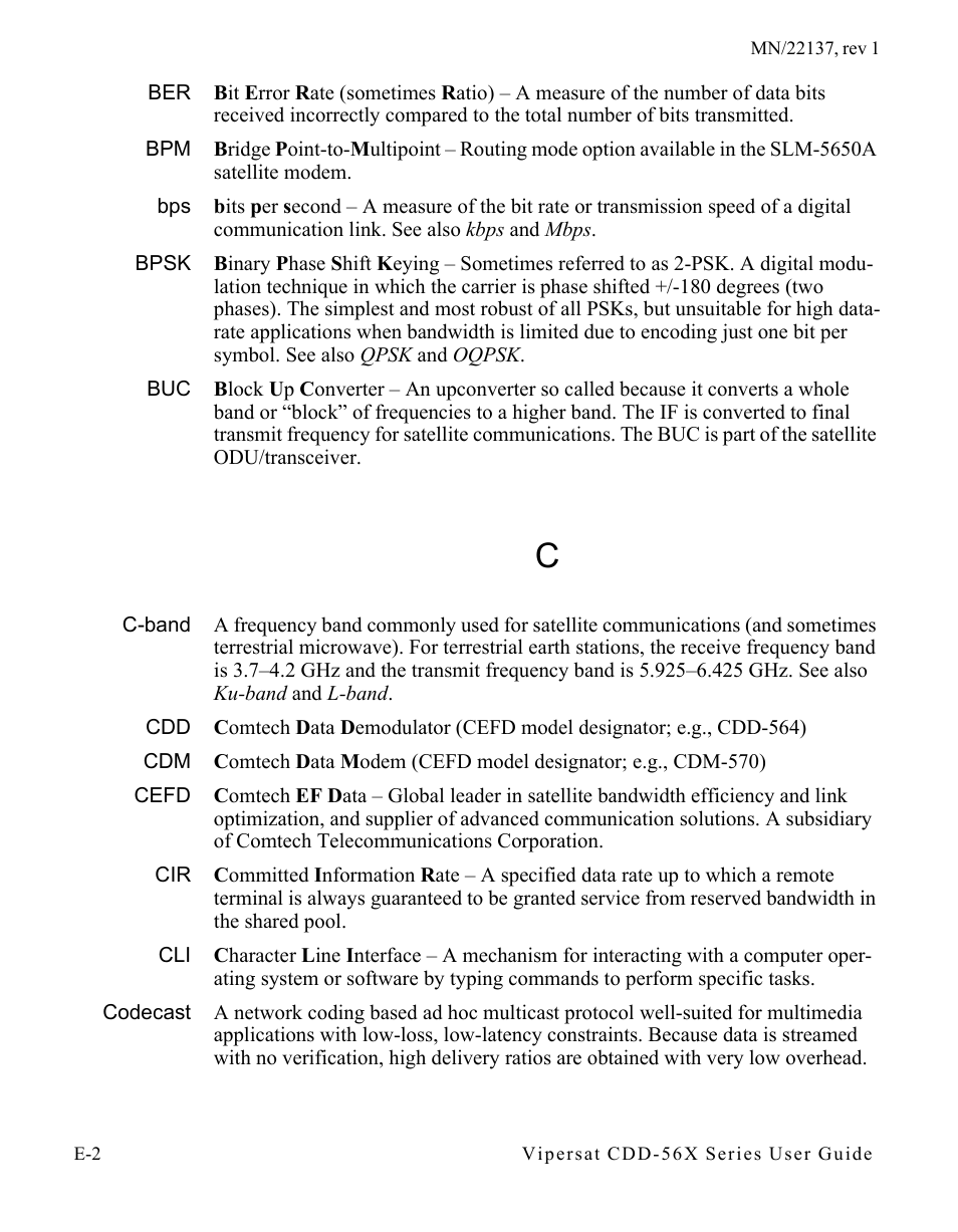 Comtech EF Data CDD-56X Series Vipersat User Manual | Page 164 / 176