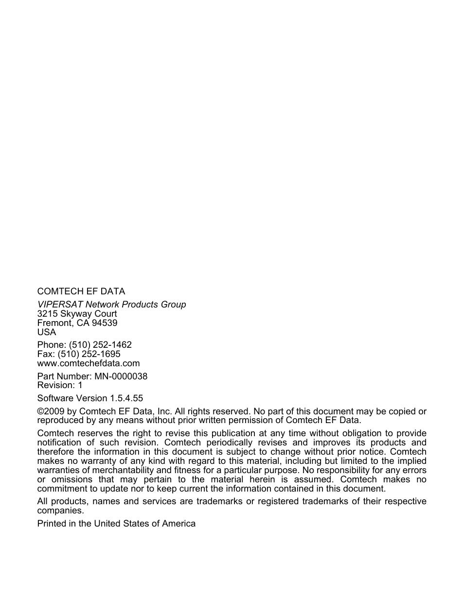 Comtech EF Data CDM-570/L Vipersat Parameter Editor User Manual | Page 4 / 96