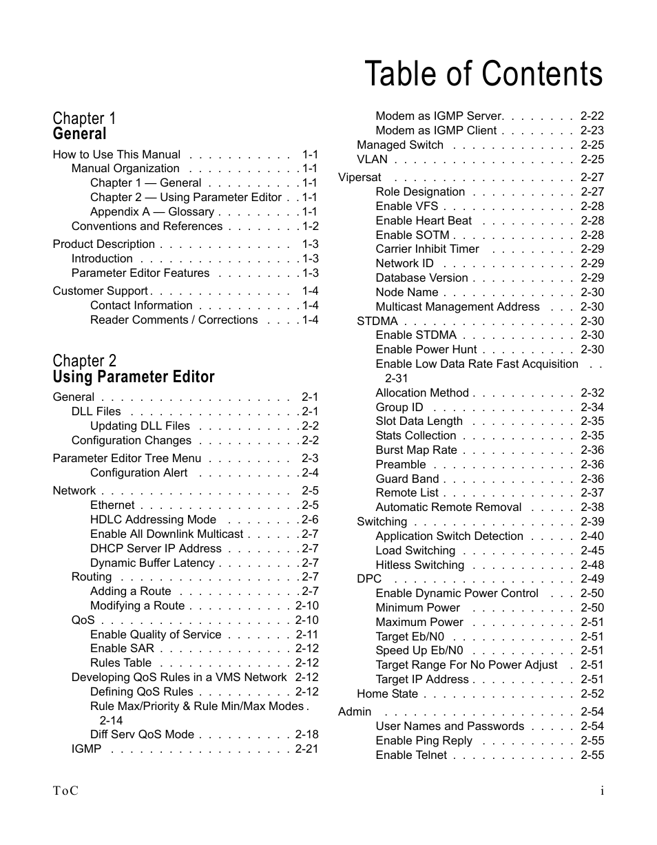 Comtech EF Data CDM-570/L Vipersat Parameter Editor User Manual | Page 7 / 96