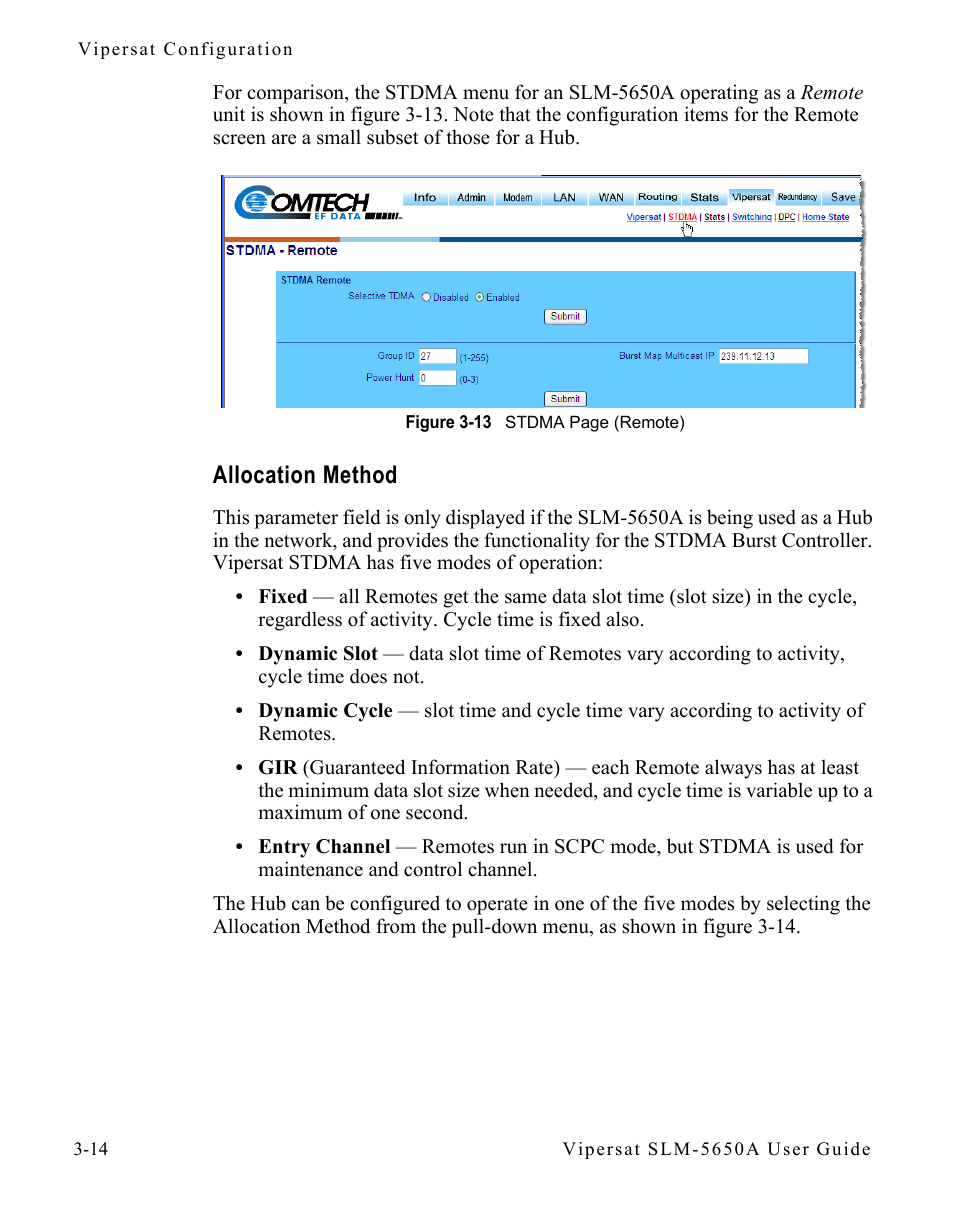 Allocation method, Allocation method -14 | Comtech EF Data SLM-5650A
 Vipersat User Manual | Page 54 / 154