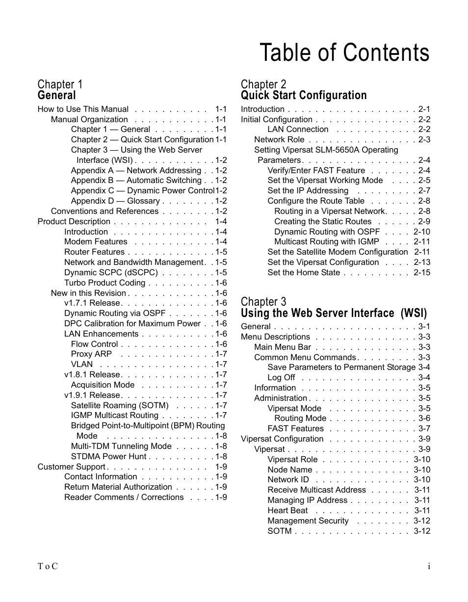 Comtech EF Data SLM-5650A
 Vipersat User Manual | Page 7 / 154