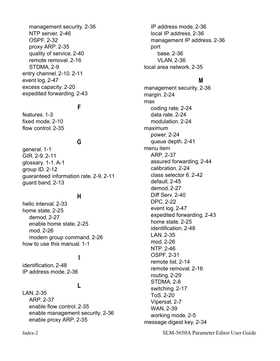 Comtech EF Data SLM-5650A Vipersat Parameter Editor User Manual | Page 78 / 80