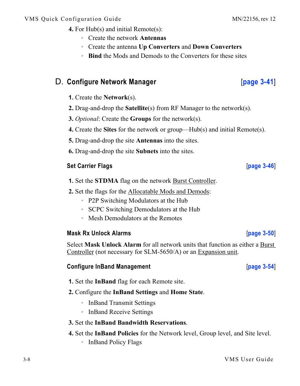 Configure network manager [ page 3-41 | Comtech EF Data VMS v3.12.x Vipersat User Manual | Page 108 / 558