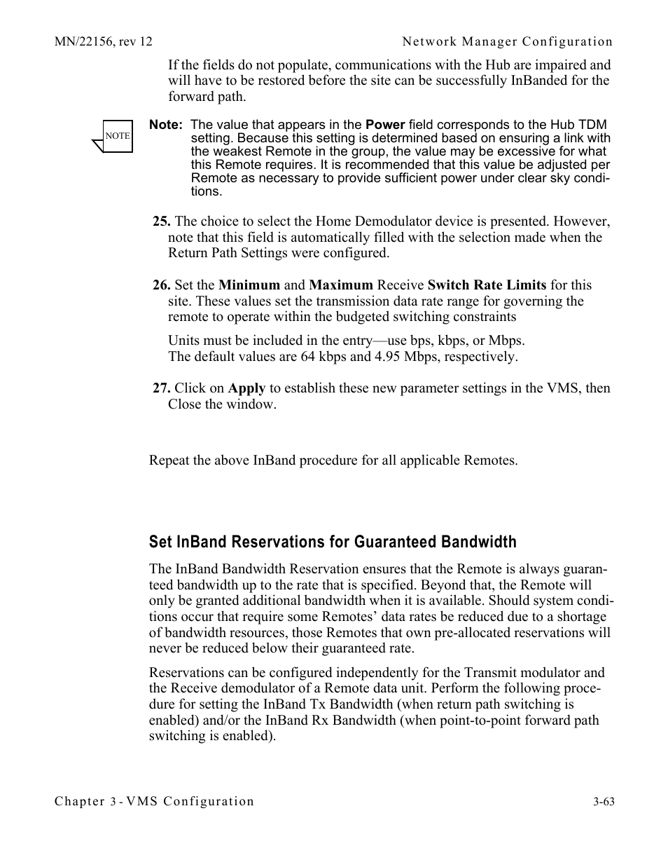 Set inband reservations for guaranteed bandwidth, Set inband reservations for guaranteed, Bandwidth -63 | Comtech EF Data VMS v3.12.x Vipersat User Manual | Page 163 / 558