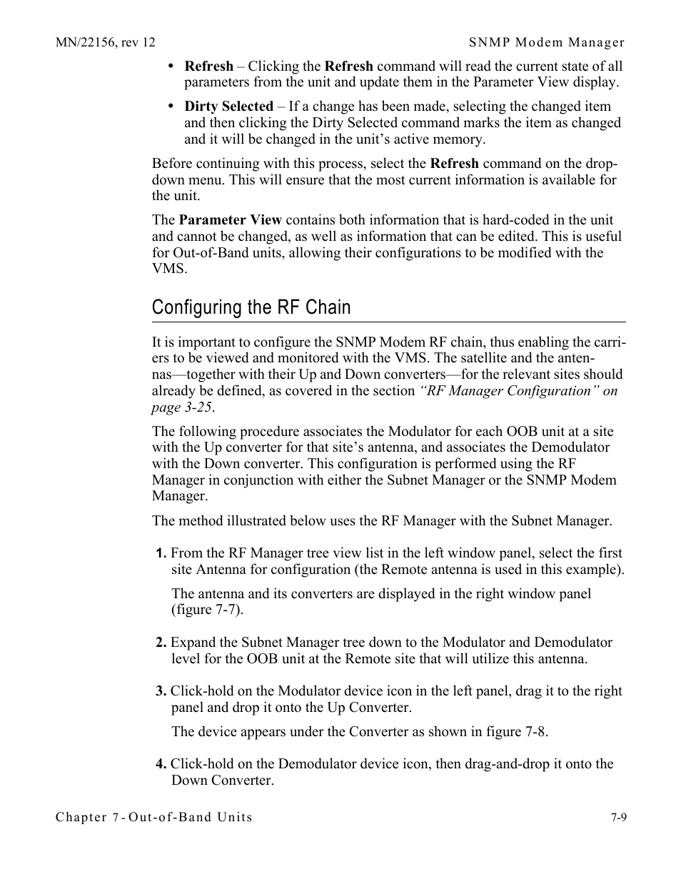 Configuring the rf chain, Configuring the rf chain -9 | Comtech EF Data VMS v3.12.x Vipersat User Manual | Page 365 / 558