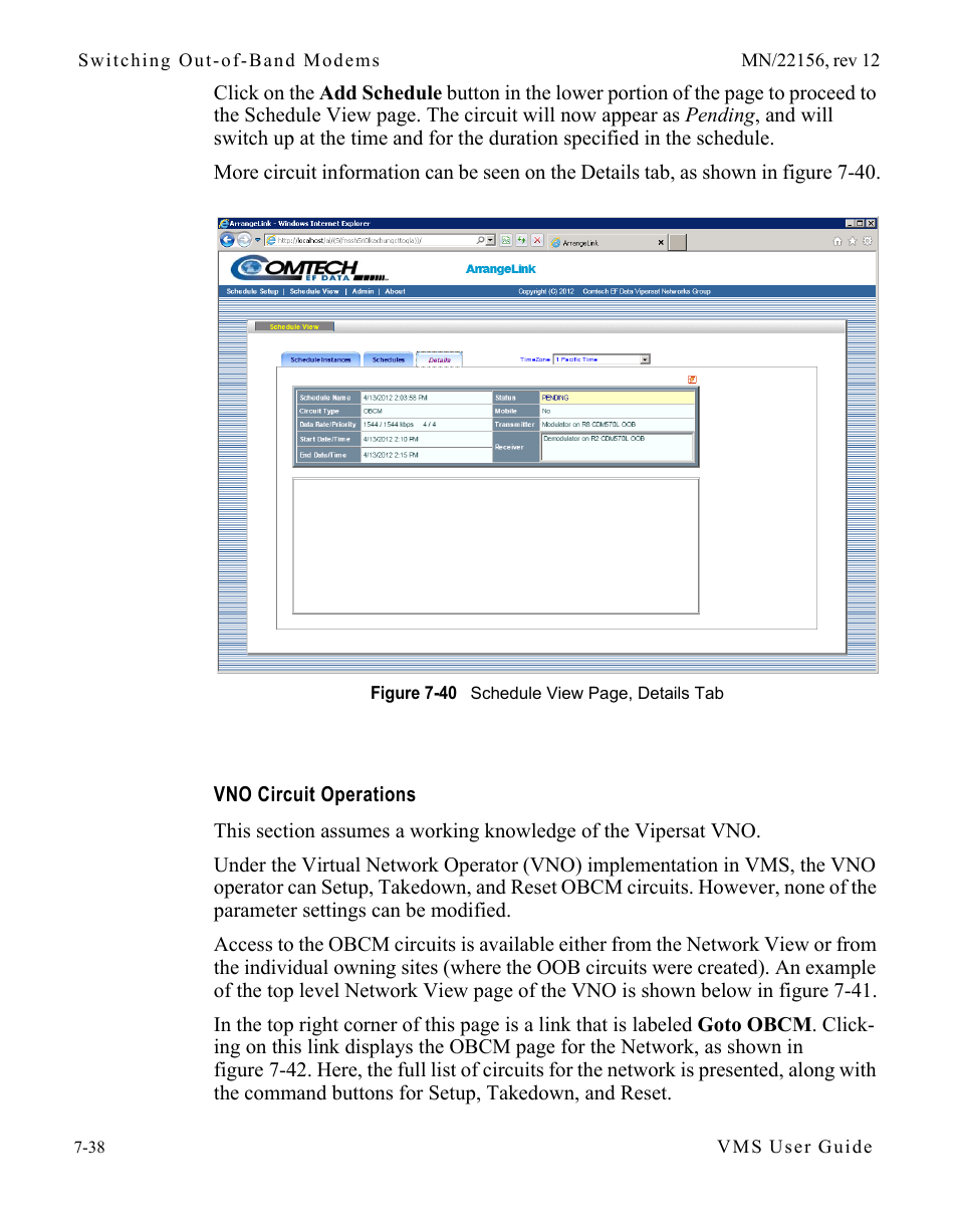 Vno circuit operations, Vno circuit operations -38 | Comtech EF Data VMS v3.12.x Vipersat User Manual | Page 394 / 558