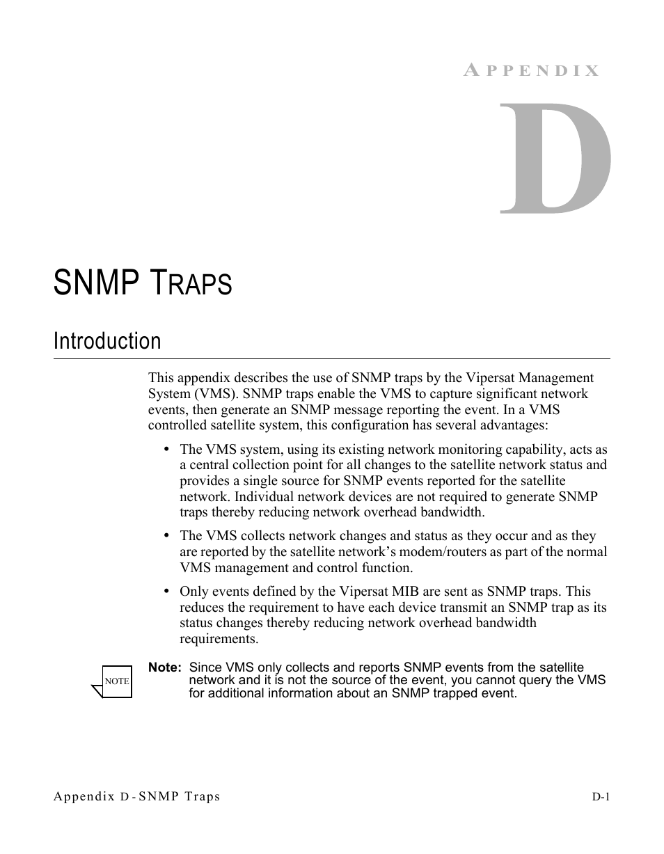 Snmp traps, Introduction, Snmp t | Raps | Comtech EF Data VMS v3.12.x Vipersat User Manual | Page 451 / 558
