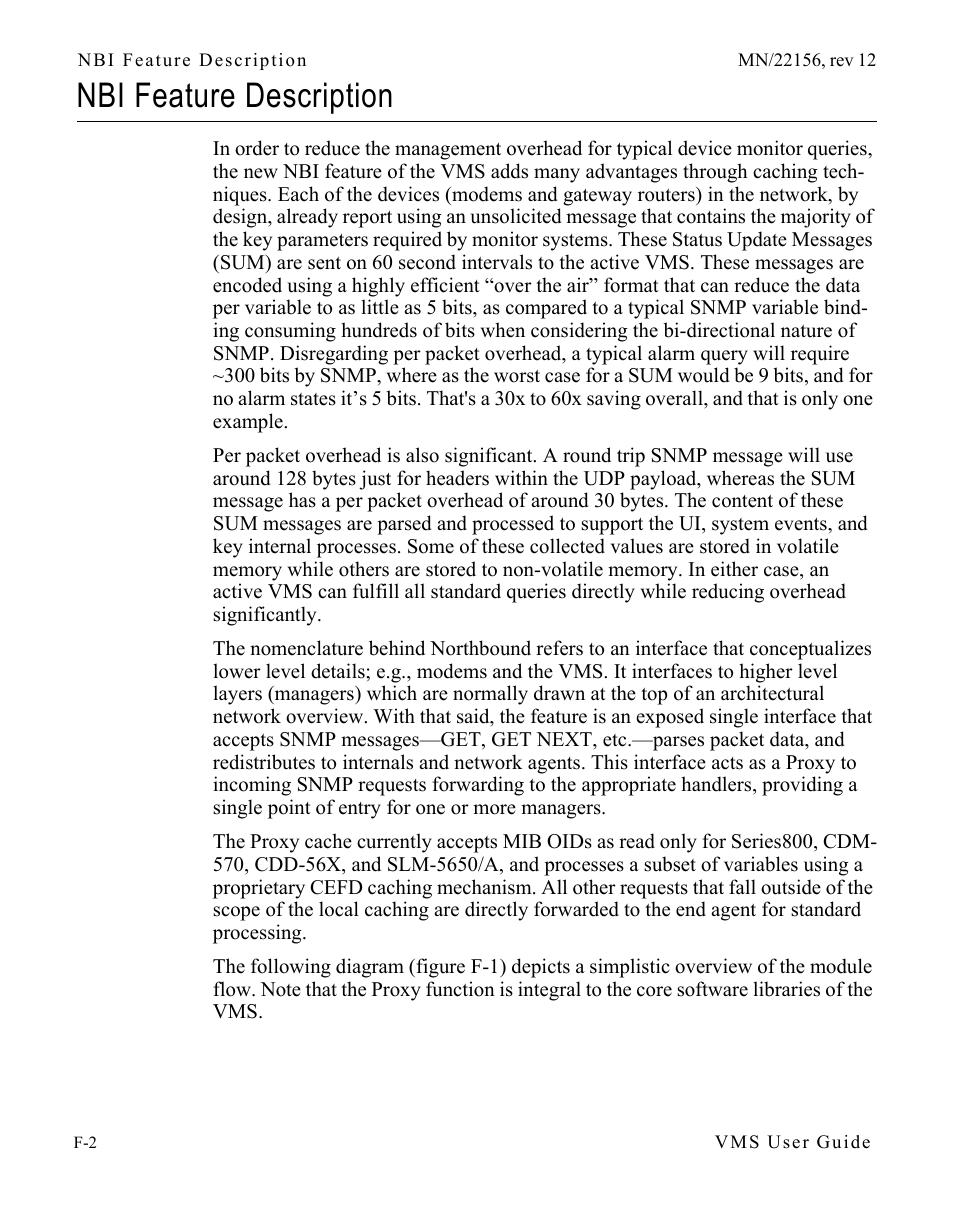 Nbi feature description, Nbi feature description. . . . . . . . . . . . f-2 | Comtech EF Data VMS v3.12.x Vipersat User Manual | Page 500 / 558