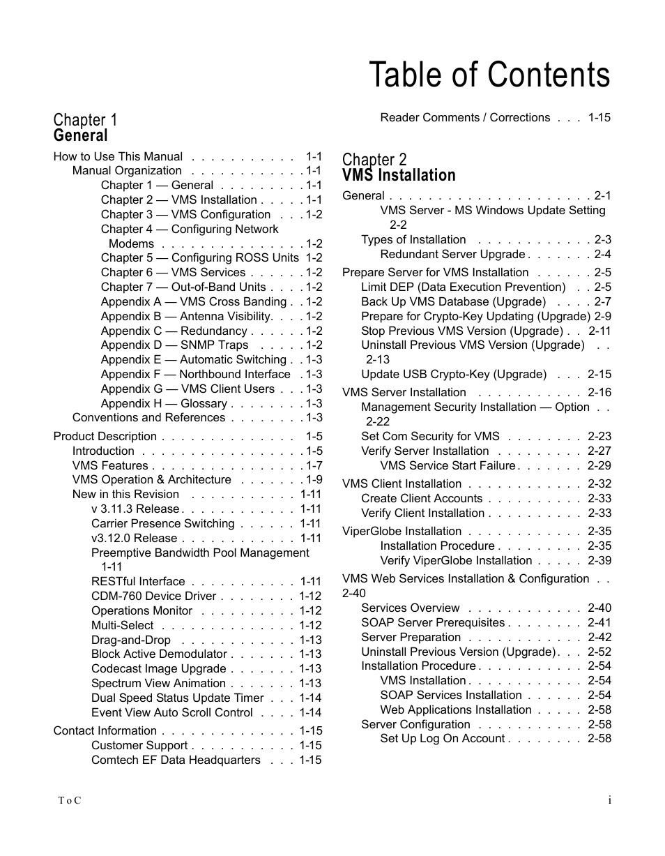 Comtech EF Data VMS v3.12.x Vipersat User Manual | Page 7 / 558