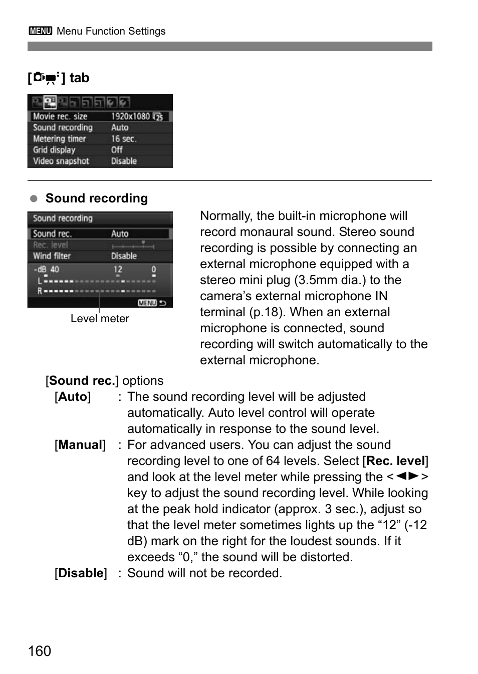 Canon EOS 600D User Manual | Page 160 / 328