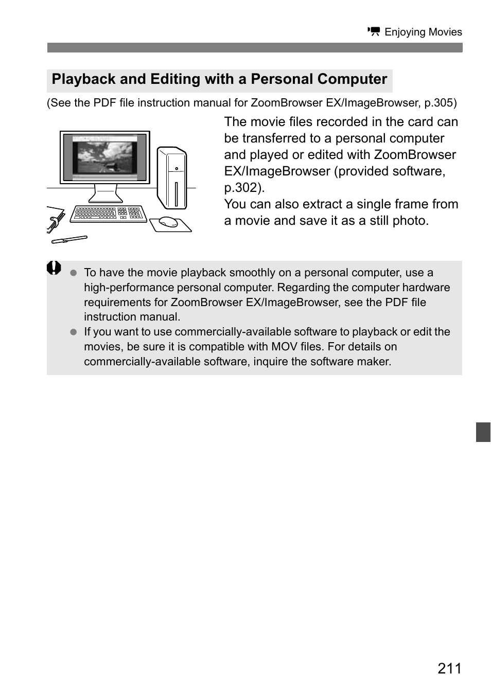 Playback and editing with a personal computer | Canon EOS 600D User Manual | Page 211 / 328