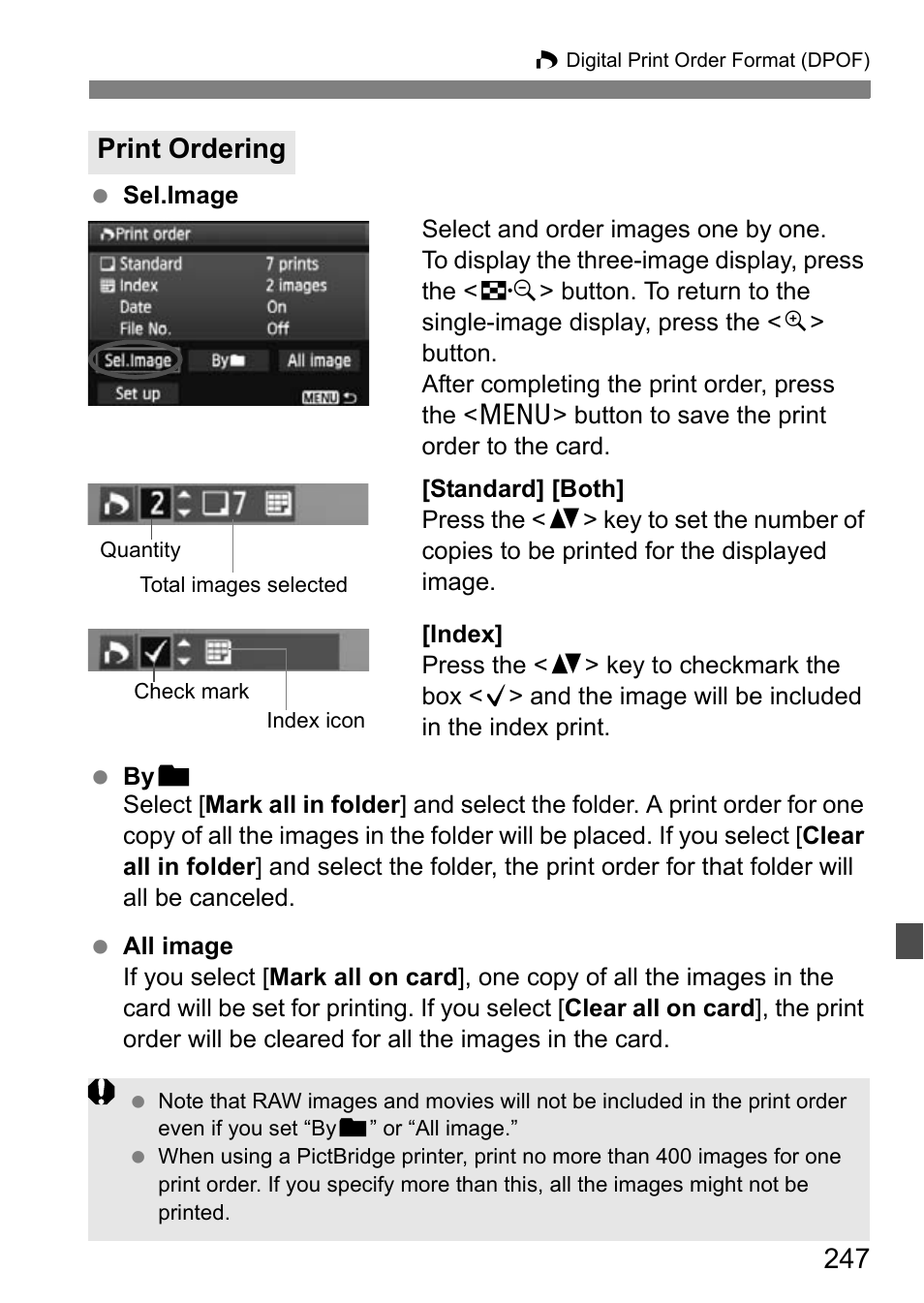 Print ordering | Canon EOS 600D User Manual | Page 247 / 328