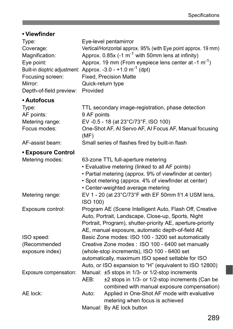 Canon EOS 600D User Manual | Page 289 / 328