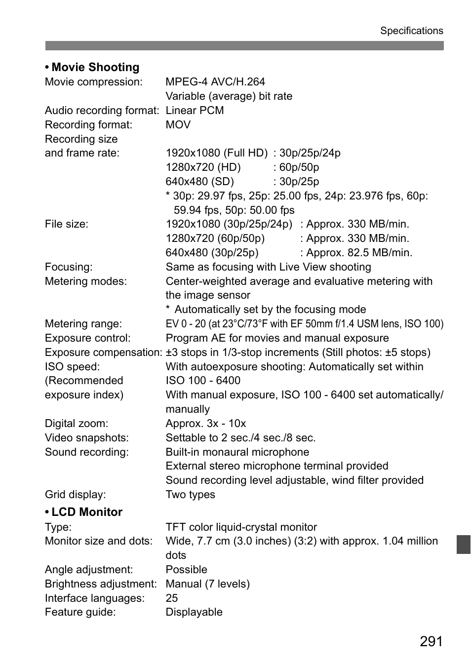 Canon EOS 600D User Manual | Page 291 / 328