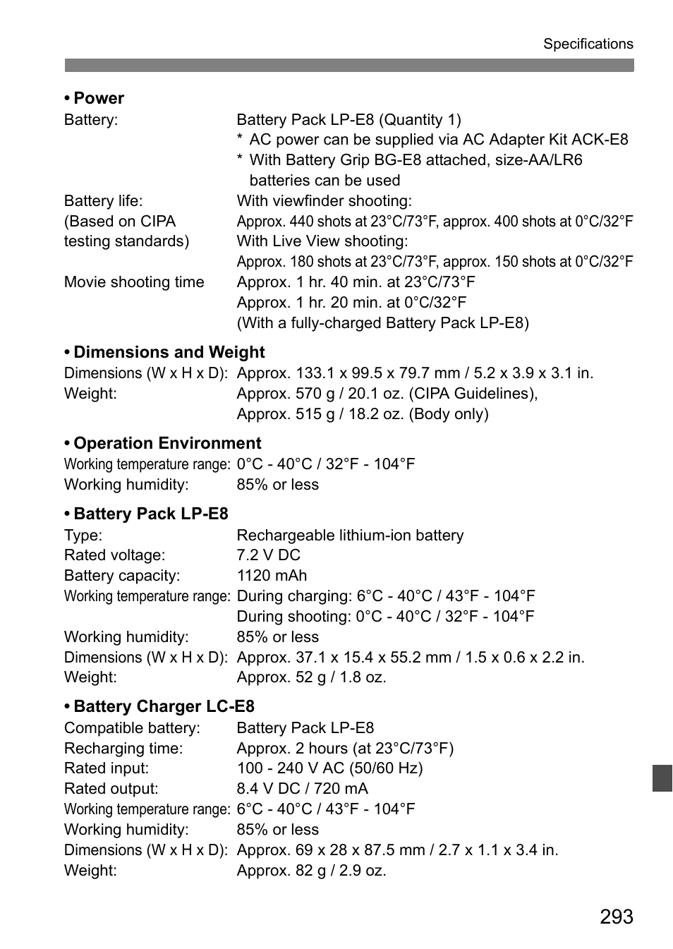 Canon EOS 600D User Manual | Page 293 / 328