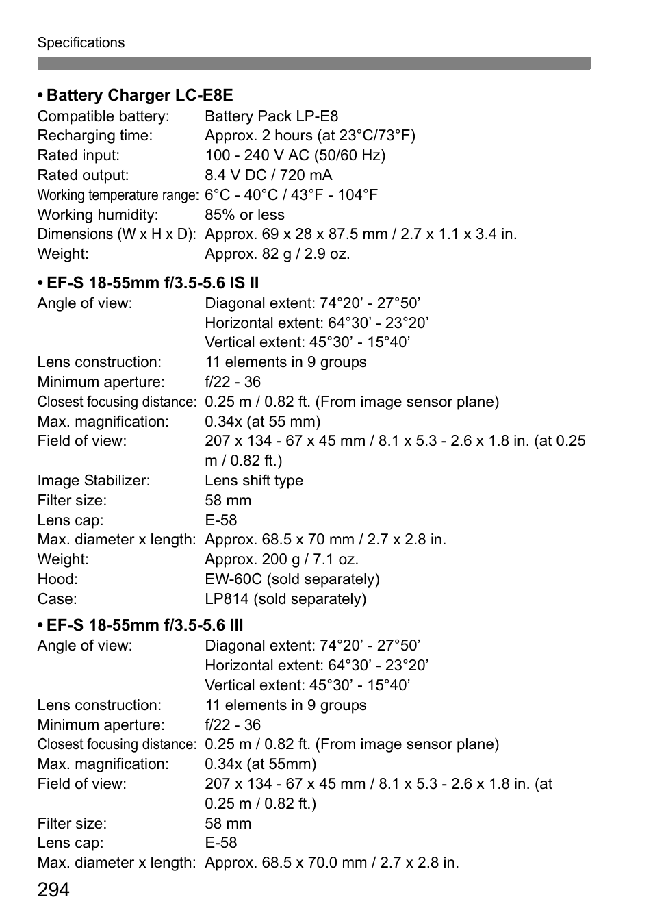 Canon EOS 600D User Manual | Page 294 / 328