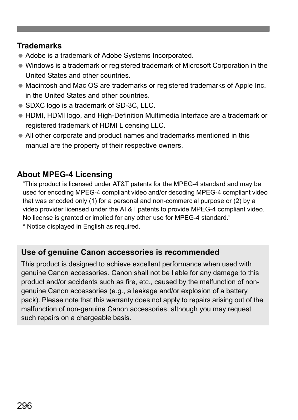 Canon EOS 600D User Manual | Page 296 / 328