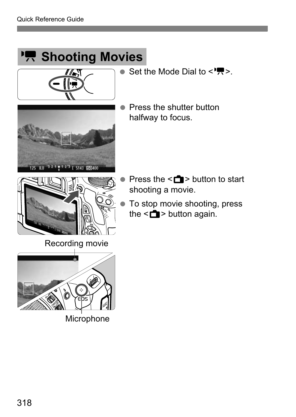 K shooting movies | Canon EOS 600D User Manual | Page 318 / 328