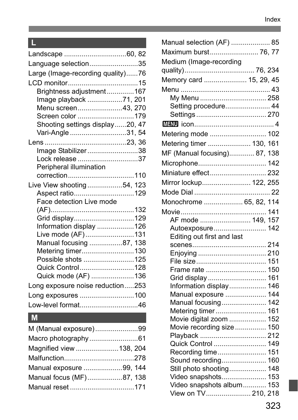 Canon EOS 600D User Manual | Page 323 / 328