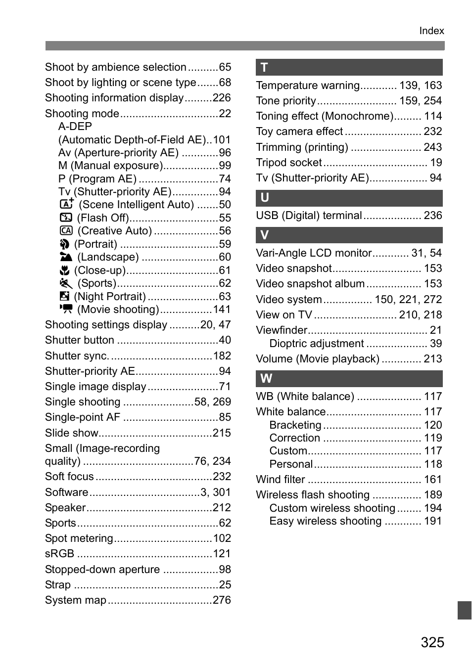 Canon EOS 600D User Manual | Page 325 / 328