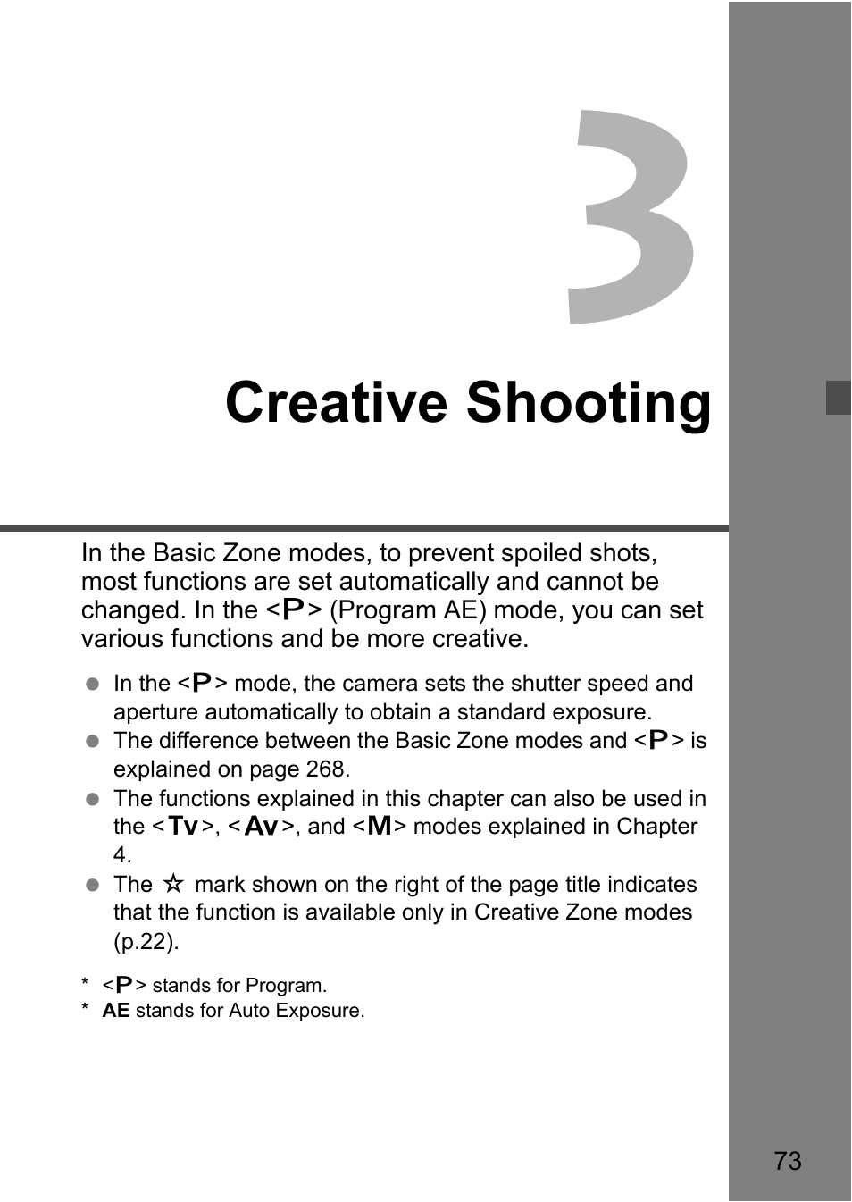 Creative shooting | Canon EOS 600D User Manual | Page 73 / 328