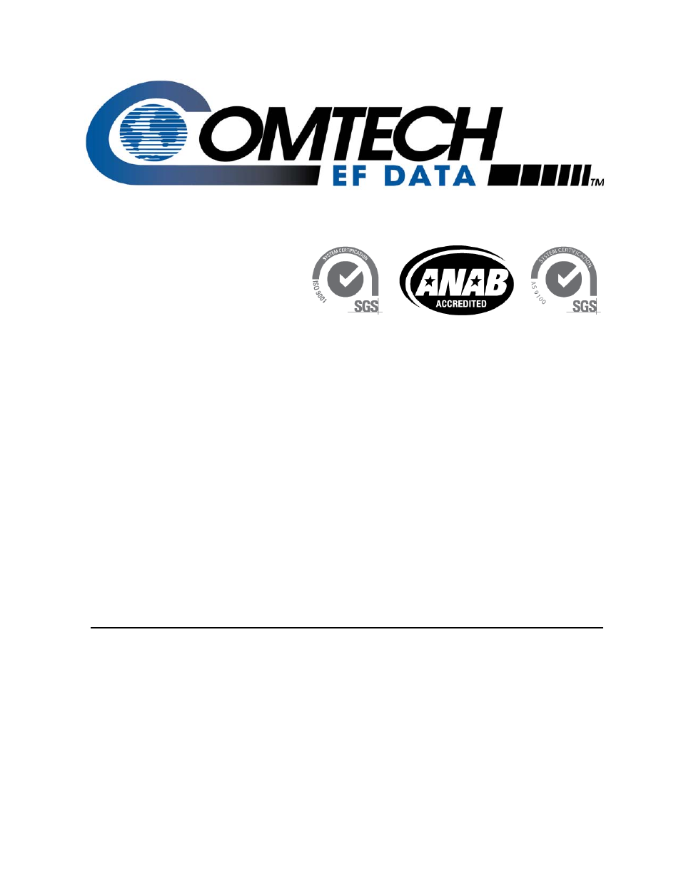 Comtech EF Data ROSS User Manual | 87 pages