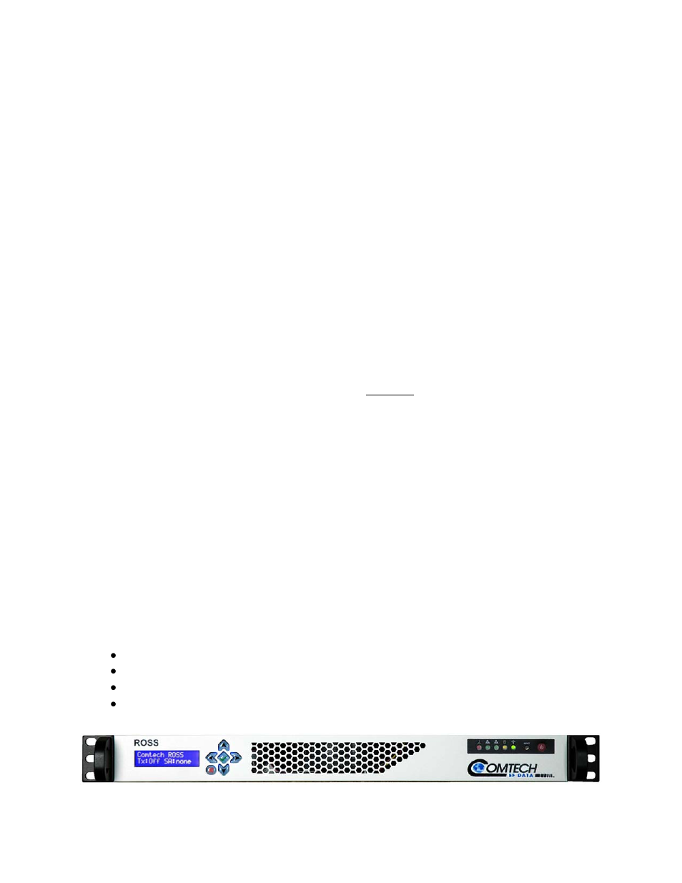 10 flexible interface platform, 11 event log, 12 tracking log | 13 ross specifications, Flexible interface platform, Event log, Tracking log, Ross specifications | Comtech EF Data ROSS User Manual | Page 13 / 87