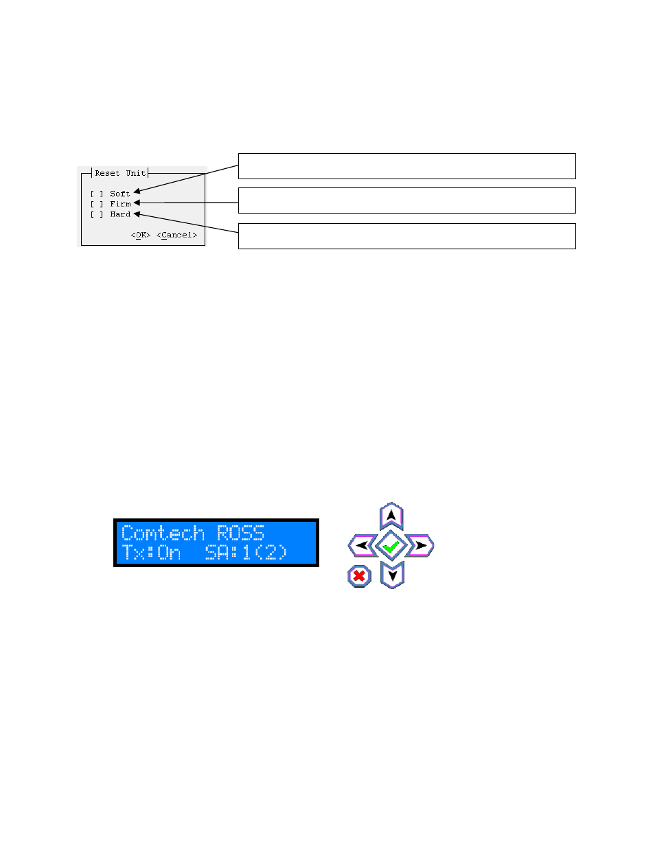 26 ross front panel interface (keypad/lcd), Ross front panel interface (keypad/lcd) | Comtech EF Data ROSS User Manual | Page 42 / 87