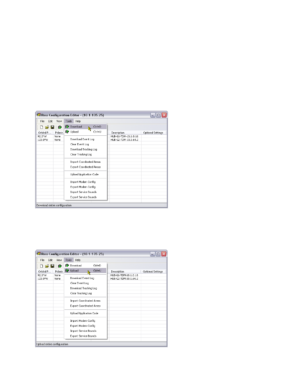 19 tools download, 20 tools upload, Tools download | Tools upload | Comtech EF Data ROSS User Manual | Page 67 / 87