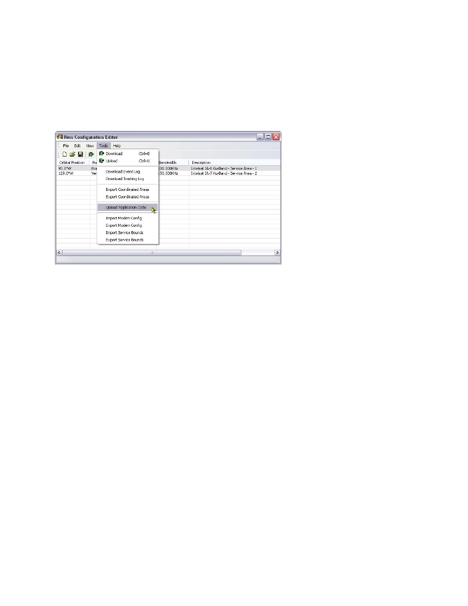 26 uploading application code, Uploading application code | Comtech EF Data ROSS User Manual | Page 72 / 87