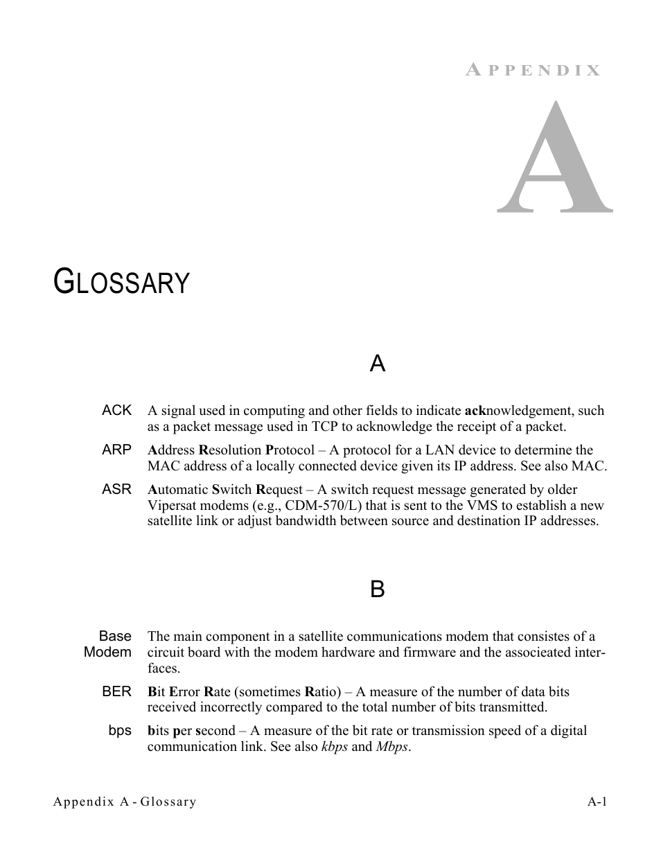 Glossary, Lossary | Comtech EF Data Vipersat Load Utility v3.5.x User Manual | Page 91 / 106