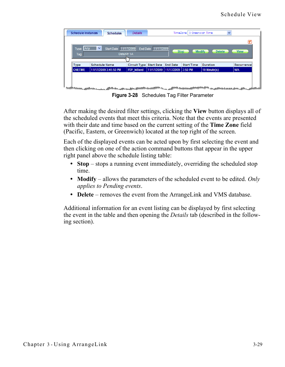 Figure 3-28 schedules tag filter parameter | Comtech EF Data Vipersat Circuit Scheduler v3.7.x ArrangeLink User Manual | Page 71 / 88