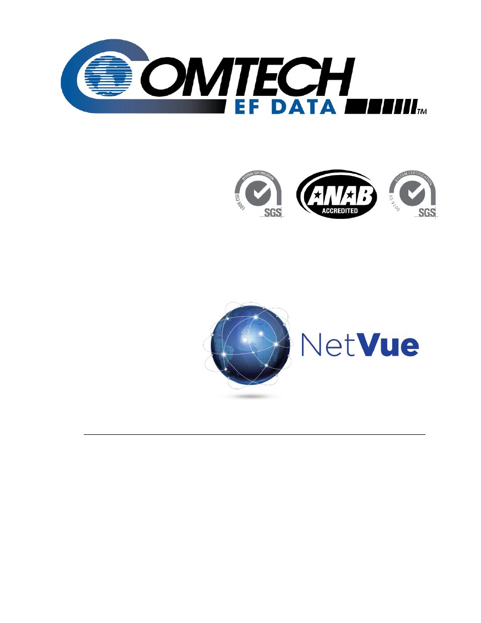 Comtech EF Data NetVue Release 1.1 Provisioning Guide User Manual | 34 pages