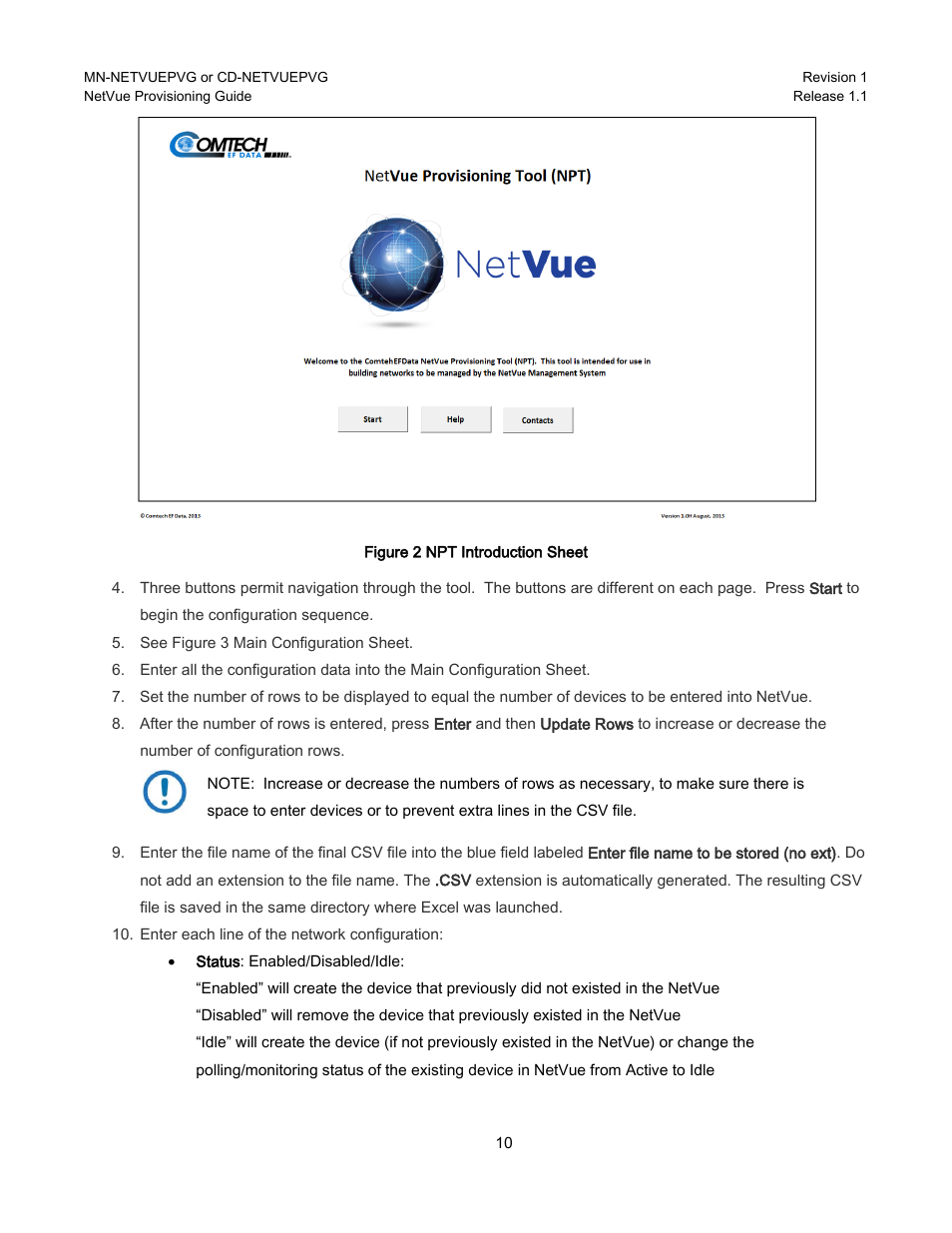 Comtech EF Data NetVue Release 1.1 Provisioning Guide User Manual | Page 12 / 34