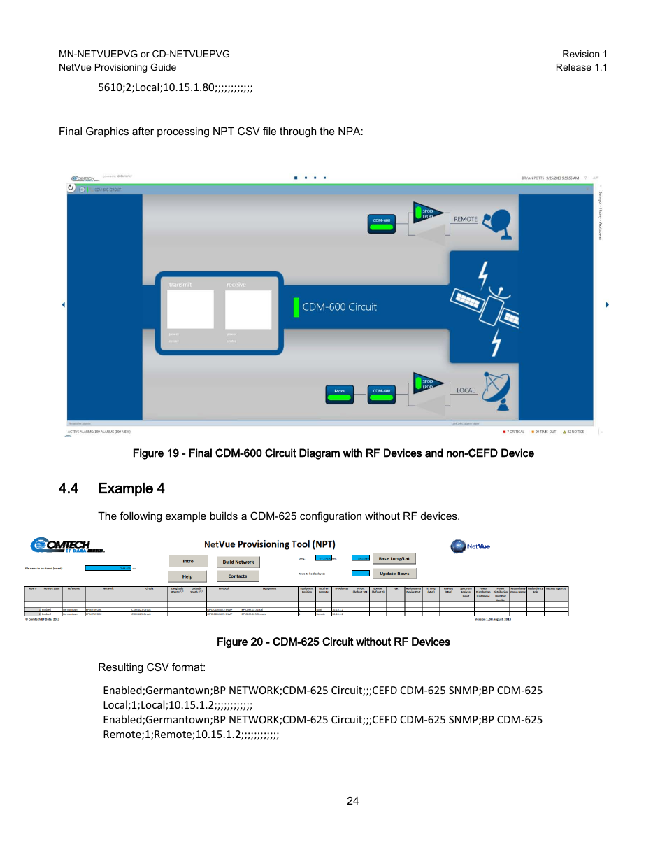 4 example 4, Example 4 | Comtech EF Data NetVue Release 1.1 Provisioning Guide User Manual | Page 26 / 34