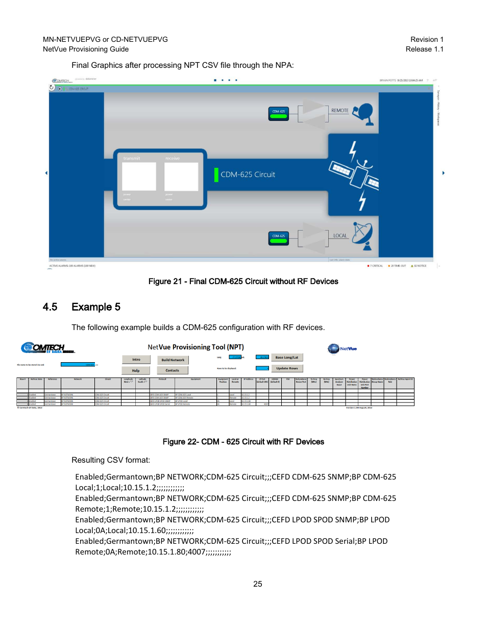 5 example 5, Example 5 | Comtech EF Data NetVue Release 1.1 Provisioning Guide User Manual | Page 27 / 34